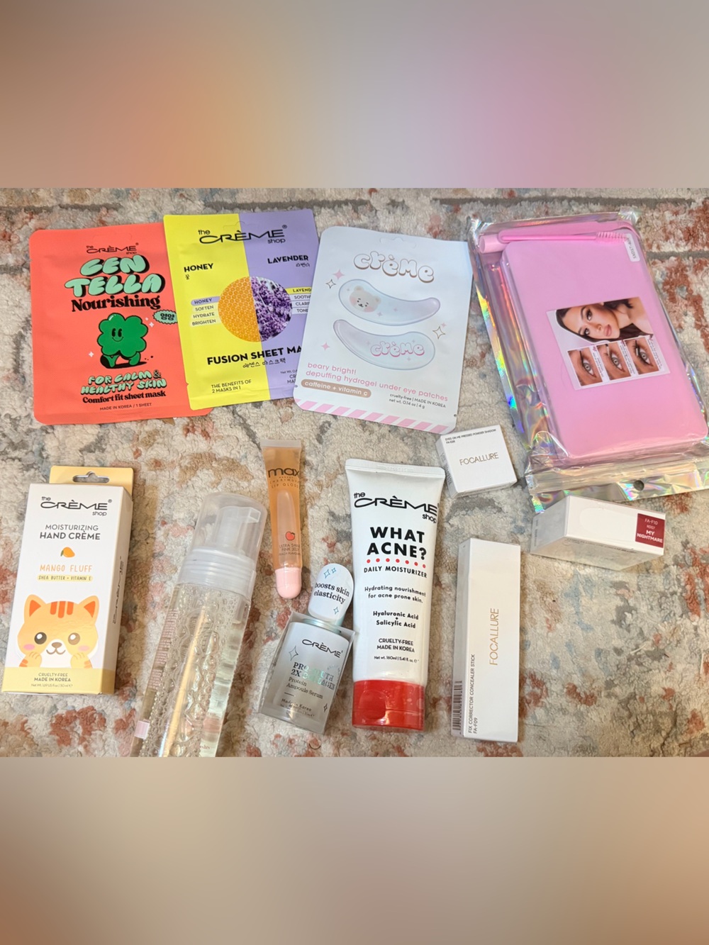 NEW Big BUNDLE Purple & Pink Sheet Masks and Skin Care Set